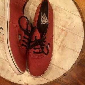 Authentic Vans Lo Pro Maroon Canvas Sneakers